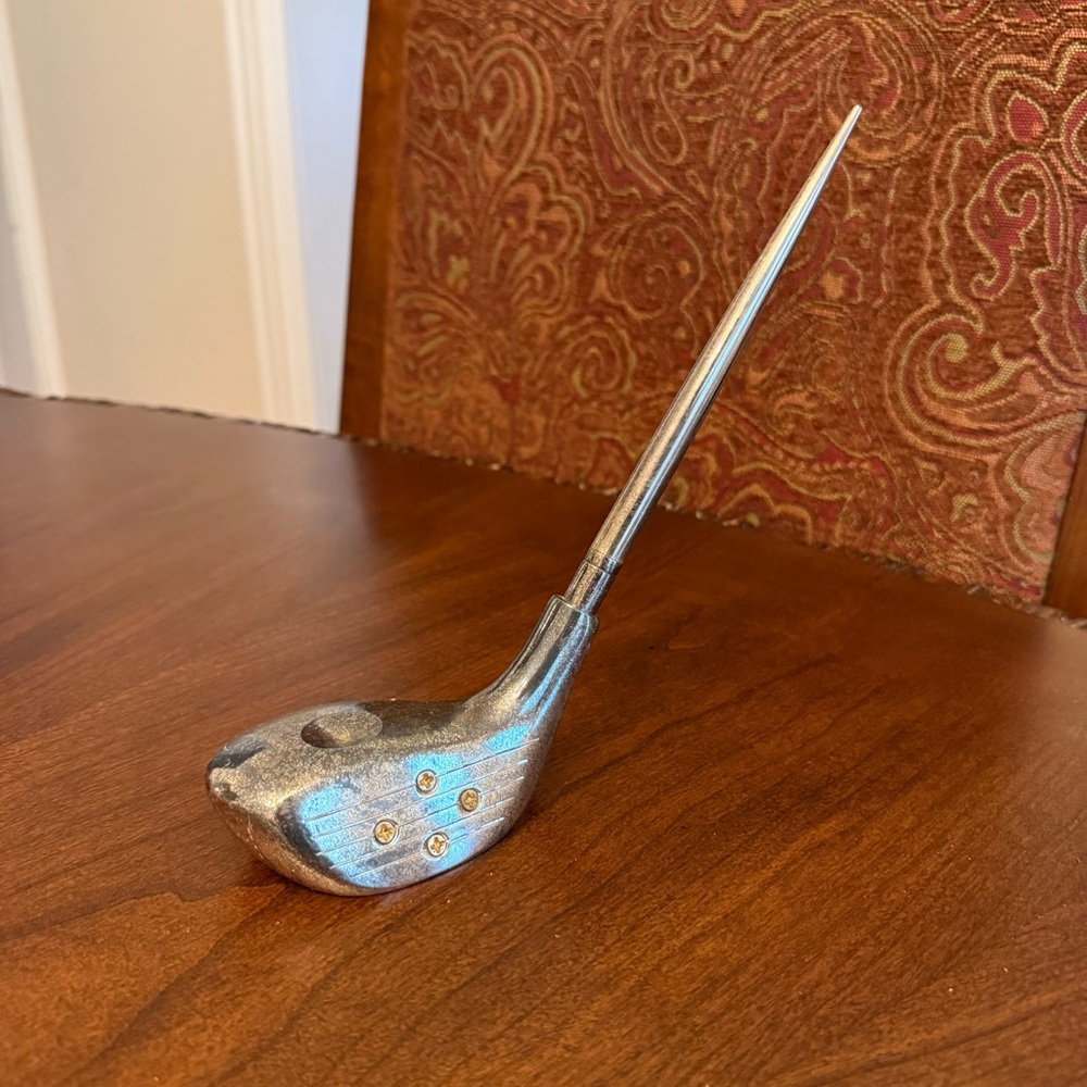 Godinger Silver Art Co. Silver Plated Golf Club Paperweight & Pen Holder